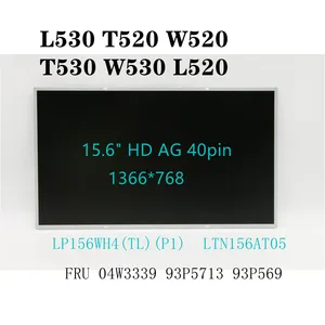 adaptedto l530 t520 w520 t530 w530 l520 15 6 hd lcd screen ag 40pin lp156wh4tlp1 ltn156at05 04w3339 93p5713 93p569 free global shipping