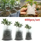 400 шт. биоразлагаемые нетканые мешки для питомника, мешки для выращивания растений, экологически чистые тканевые мешки для семян, товары для посадки