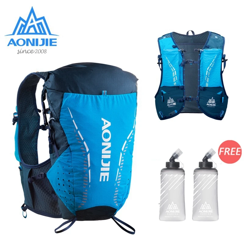 AONIJIE Blue 18L Ultralight Outdoor Vest Hydration Backpack Soft Water Bladder Flask C9104  Marathon Race Trail Running