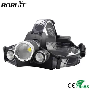 Налобный фонарь BORUiT B22 XM-L2 светодиодный светодиодной памятью, 4 режима, USB, масштабируемый, с аккумулятором 18650