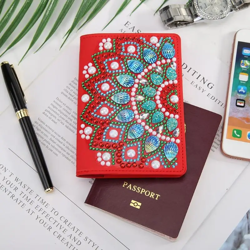 Сделай Сам специальная форма алмазная картина ПУ кожа Защита паспорта Обложка