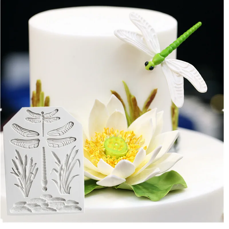 

1pc dragonfly cake mold fondant mold silicone mould cake decorating tools DIY cake baking Tools FTM1422