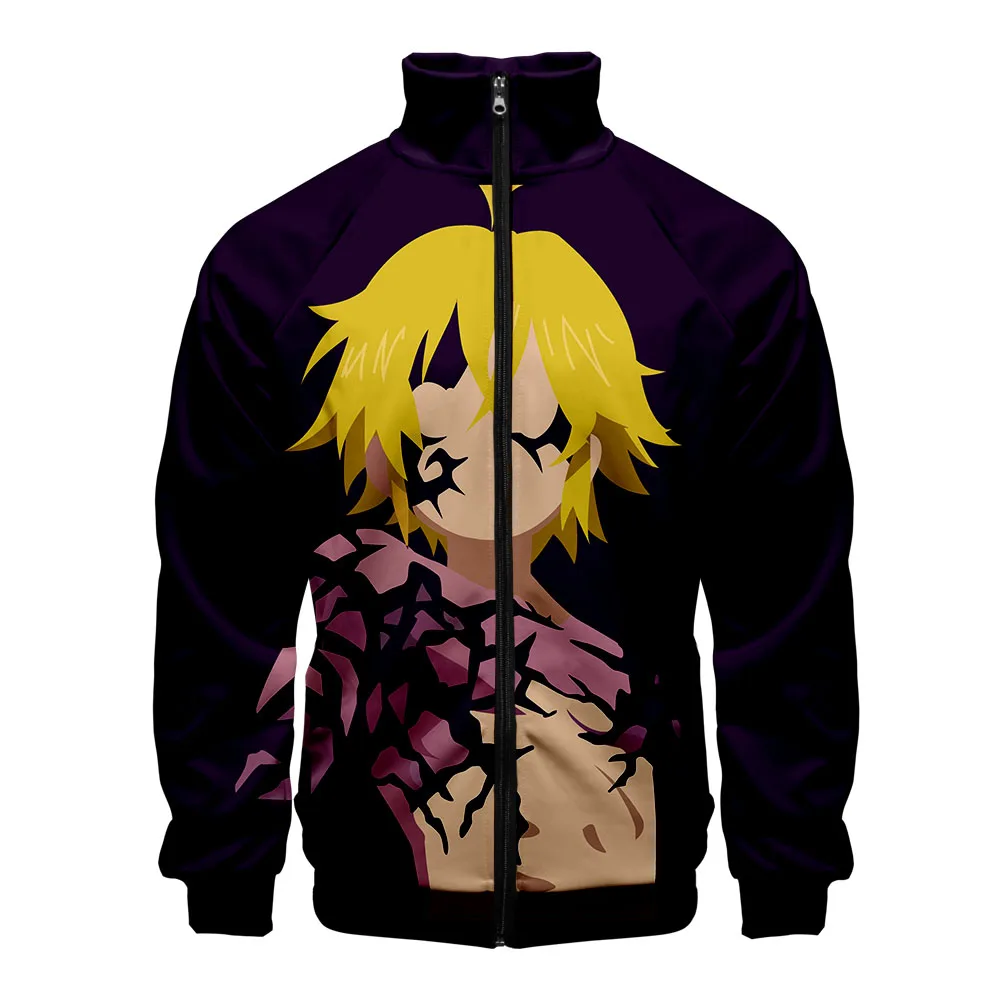 Толстовка Meliodas в стиле аниме Харадзюку С 3D воротником-стойкой повседневные