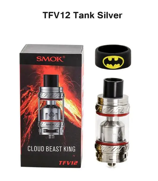 Silver Tank SMOK TFV12 бак 6 мл электронная сигарета Vape стеклянная трубка распылителя V 12X4 Катушка ядро испаритель VS TFV16 V12 Prince Tank - Цвет: Silver Tank