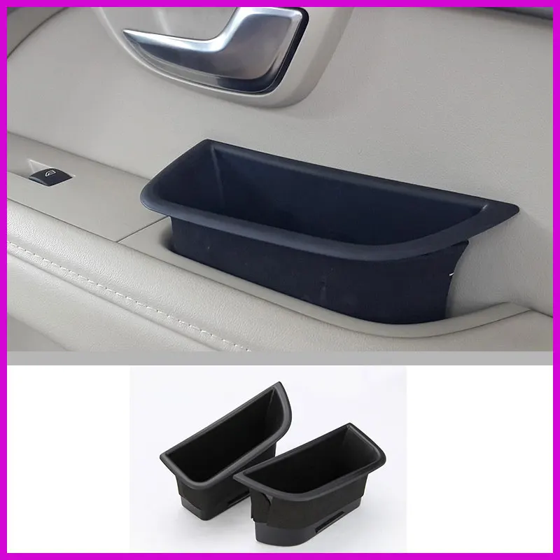 

Beige Black Front Door Storage Box Glove Armrest Box For VOLVO S80 Accessories Car Styling ABS Door side Container Pallet