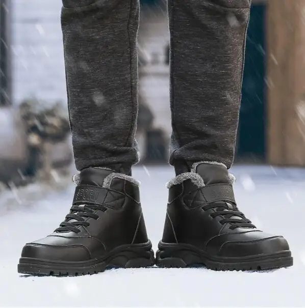 Big Size Men Ankle Boots Fashion Winter Shoes Casual Warm Snow Male Booties | Обувь