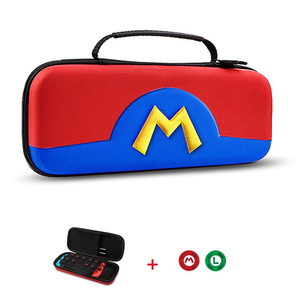 Blue Mario Pokebball Marios Портативный EVA сумка для хранения чехол s для Kind Switch NS консоль защитный чехол Nintendo Switch аксессуары для игр - Цвет: Blue Mario