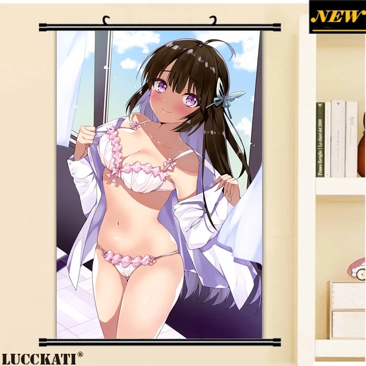 40X60 см Dengeki Moeoh бикини купальник бюстгальтер попка сексуальный лоли каплей мультфильм аниме Настенная картина плакат прокрутки холст живопись