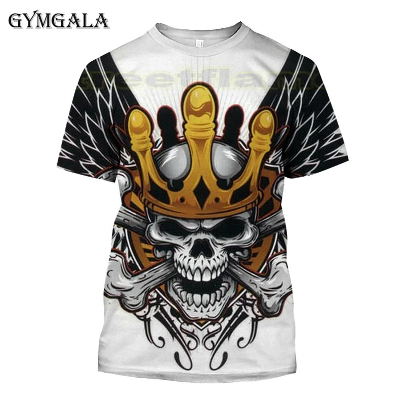 

Men clothes 2021 New Mens Summer Skull Print Men Short Sleeve T-shirt 3D print t Shirt Casual Breathable funny t shirts