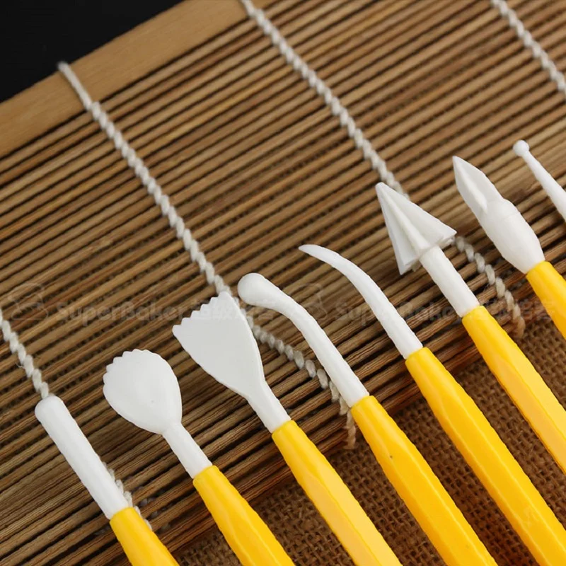 8 шт./компл. безобидные пластиковые глиняные инструменты квадратный мягкий