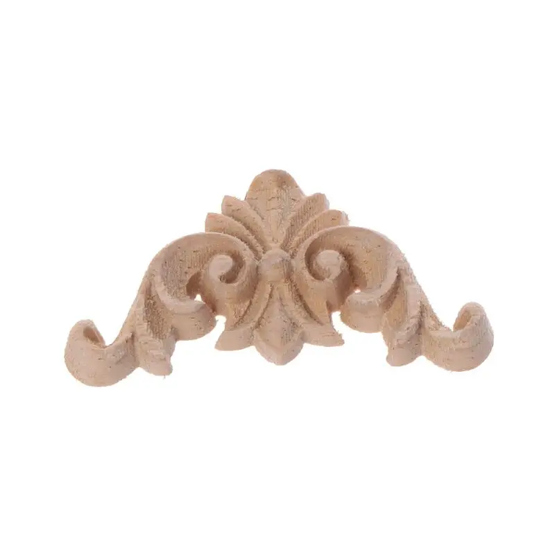 

4pcs/set Wood Carved Corner Flower Onlay Applique Unpainted Frame Cupboard Cabinet Decal For Home Furniture Decor 4x4cm