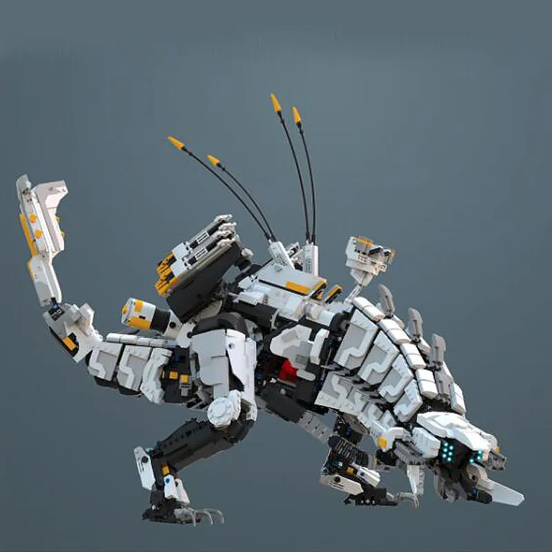 Конструктор MOC Thunder челюсти Horizon Zero Dawn монстр модель детской игрушки мозговая игра