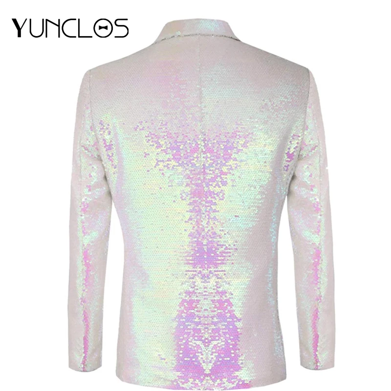 Свадебные Мужские костюмы модный белый блейзер сценический костюм Мужской