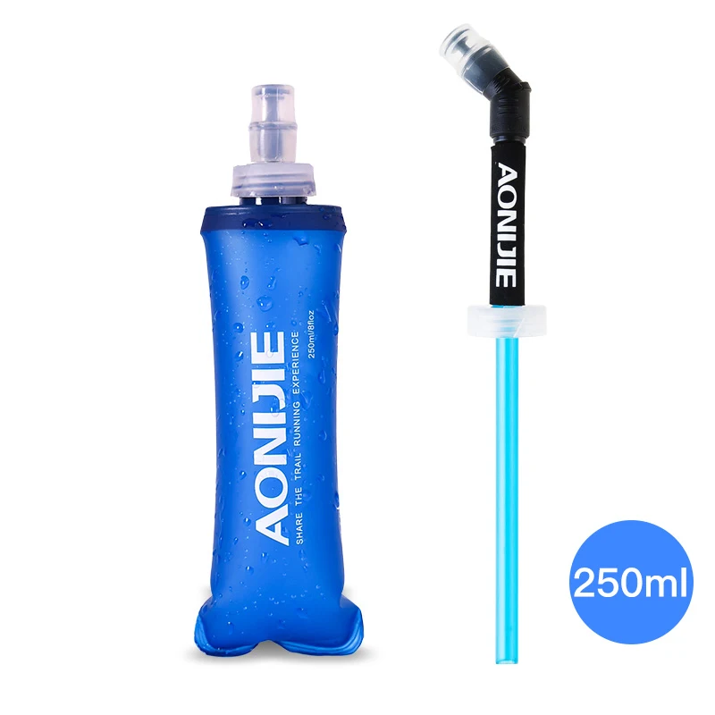 AONIJIE, мягкая колба, бутылка для воды, складные, складные, сумки для воды, TPU, бесплатно, для бега, гидратация, поясные сумки, SD09/10 250/500 мл - Цвет: 250ml StrawFlask