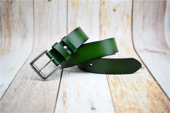 brown belt Genuine Leather Men Belt Black/green/coffee/blue Male Strap Large Size 90CM-130CM Quality Cow Waist Belts 2022 Man Jeans Belt mens black leather belt
