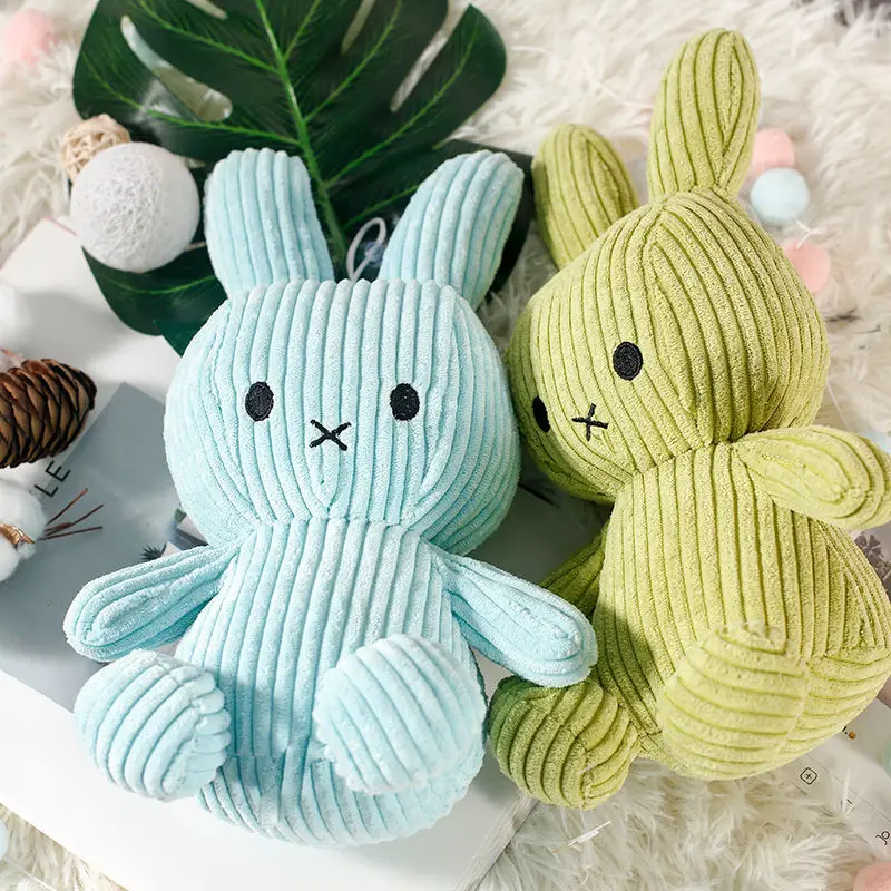 Kawaii симпатичная Милая полосатая тканевая Кукла Кролик игрушка девочка