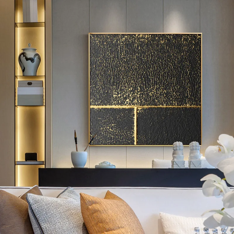 

Golden-Art Wall Picture Poster Print Canvas Painting Calligraphy Decor for Living Room Bedroom Home Decor Frameless