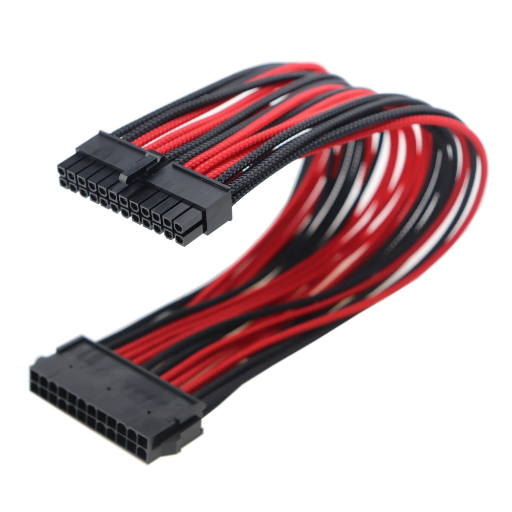 ATX 24 контакта штекер гнездо Премиум индивидуальный нейлоновый рукав удлинитель