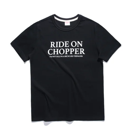 

2021 NewMens T-shirts Tops & Tees Ride on Chopper Printed T-shirt O-Neck Pure Cotton 240 G Streetwear 240 g