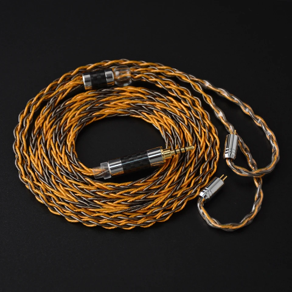 

8 Core Silver Plated and Copper Mixed Headphone Upgrade Cable 3.5/2.5/4.4mm MMCX/NX7 Pro/QDC/0.78mm 2Pin For TIN T2 KZ ZSN PRO