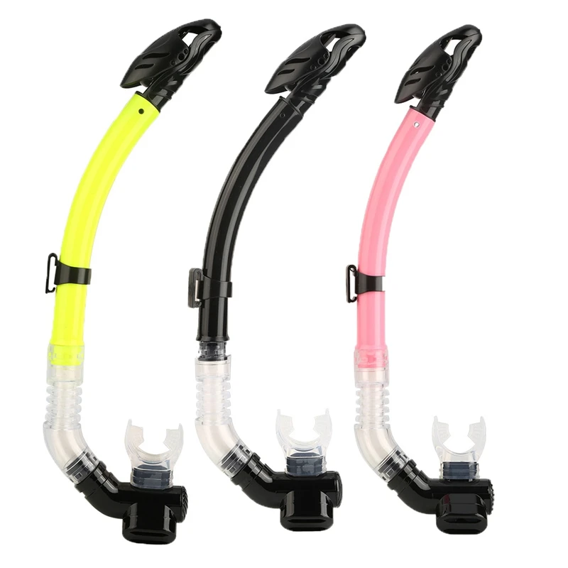 

Silicone Snorkel Full Dry Mouth Swimming Snorkel Underwater Sports Diving Equipment Black