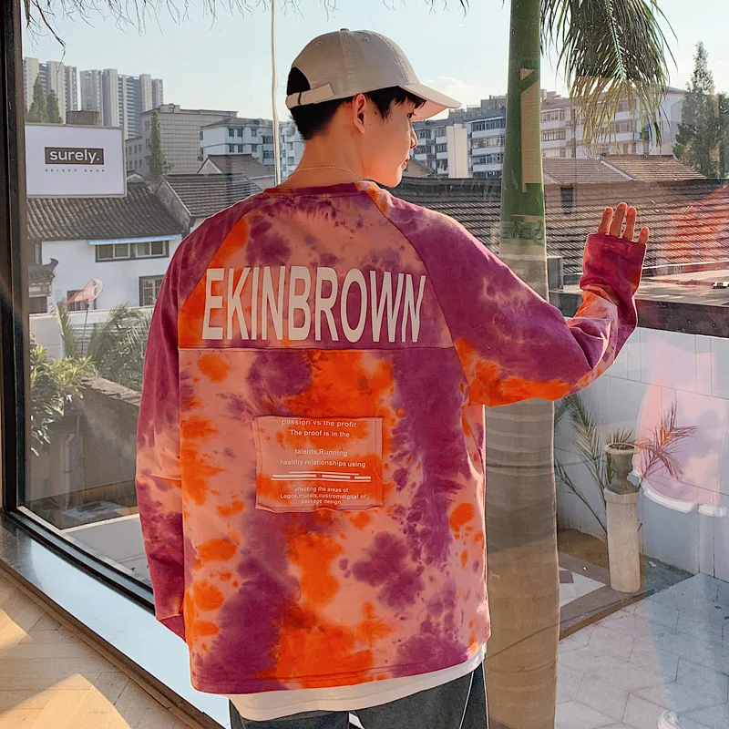 

Новинка 2021, мужской японский осенний Свитшот унисекс в гонконгском стиле для пар, повседневный спортивный свитшот большого размера в стиле Харадзюку, Мужской Хлопковый пуловер