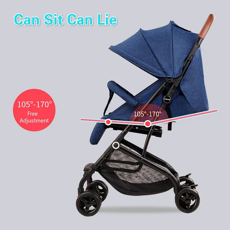 Легкая детская коляска-самолет для новорожденных одношаговая Складная коляска