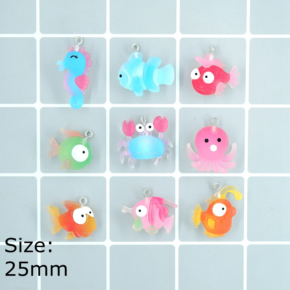 Милые Подвески в виде морского конька рыбы краба подвески для украшения своими