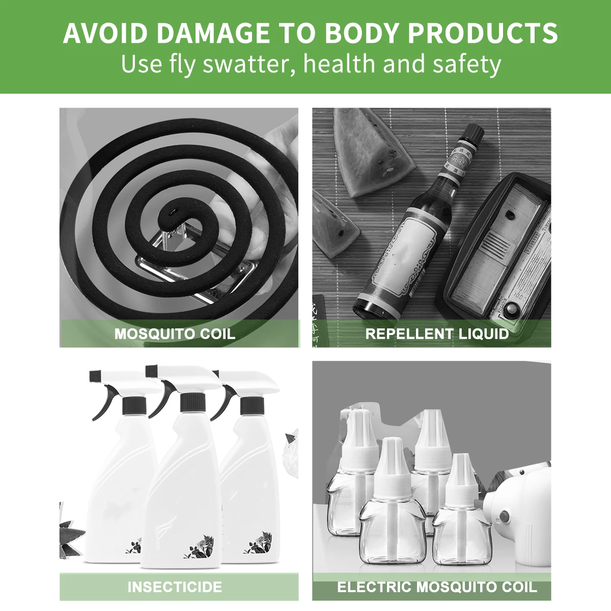 10 шт. регулируемая пластиковая мухобойка домашняя длинная ручка отпугиватель