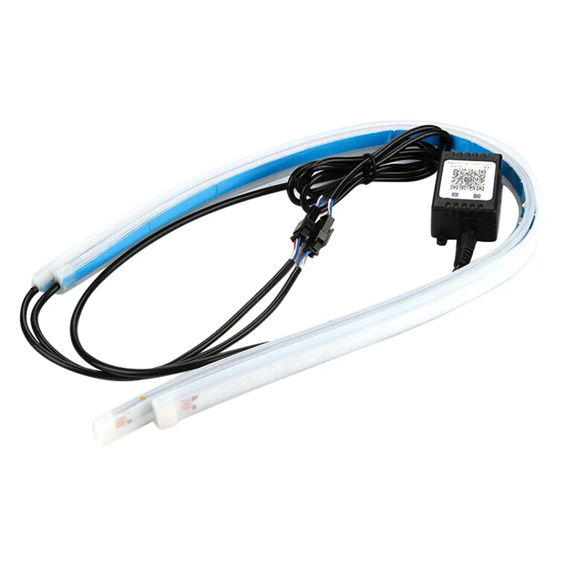 Новый RGB приложение 60 см тонкий гибкий светодиодный DRL дневные ходовые полосы