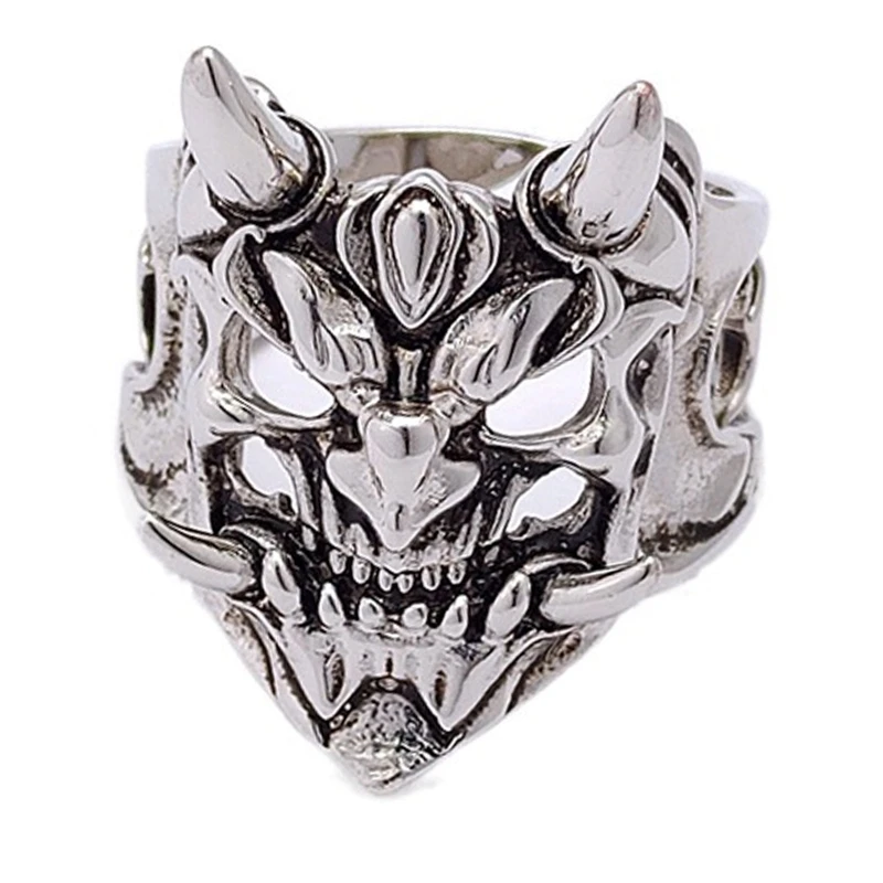 Мужское Винтажное кольцо в готическом стиле серебряного цвета - купить по