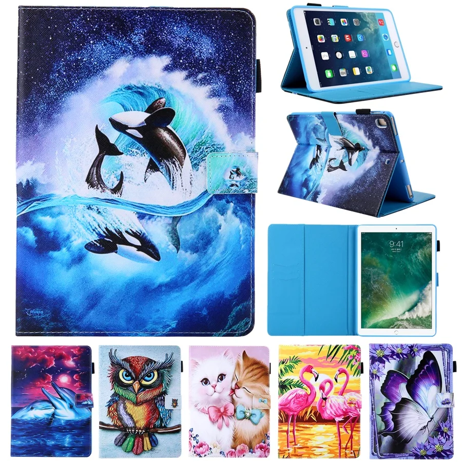 Чехол для iPad 10 2 дюймов 7 поколение 2019 Air 3 5 Pro из искусственной кожи умный чехол Funda