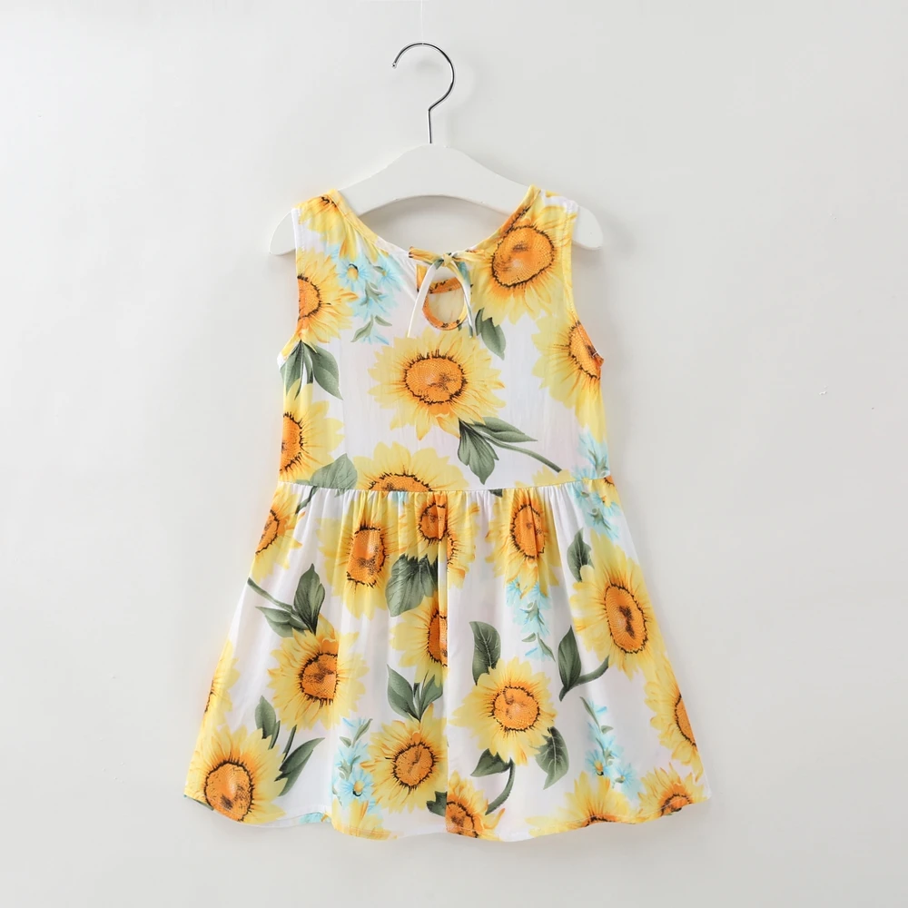 Новые летние платья для маленьких девочек Классная хлопковая детская одежда без