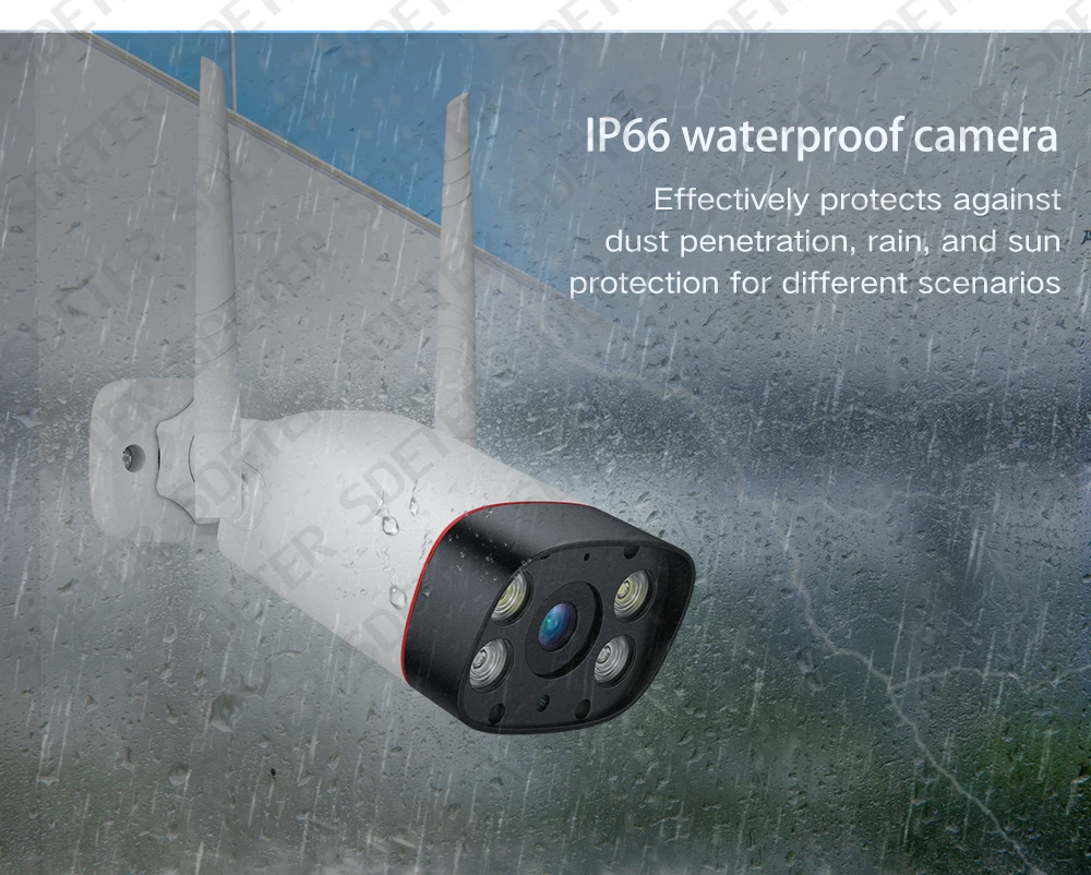 SDETER Wi-Fi уличная камера безопасности 1080P IP камера wifi Водонепроницаемая беспроводная CCTV камера ночного видения аудио Сигнализация Движения P2P Cam