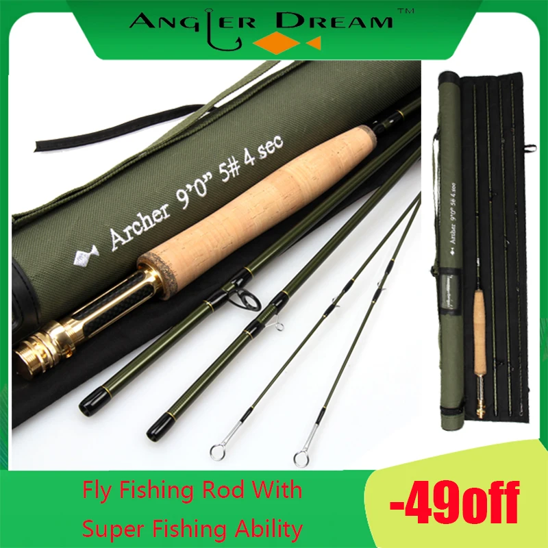 Enlarge ANGLER DREAM Fishing Supplies Fly Fishing Rod Graphite IM10 36T Carbon Fiber Fast Action Trout Accessories WT Carbon Fishing Rod