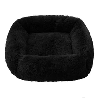 the new dog bed warm fleece round dog kennel house long plush winter pets dog beds for medium cats soft sofa cushion mats