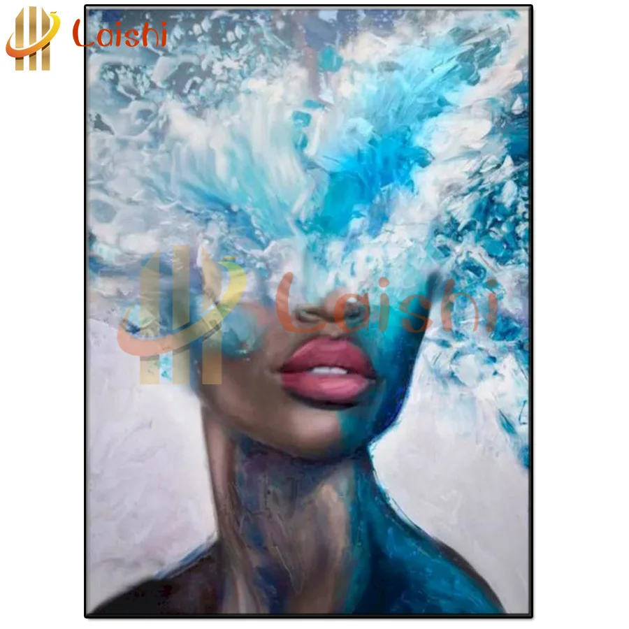 

Full square round diamond painting Abstract fantasy doodle woman diamond embroidery 5D rhinestone mosaic diamond inlaid pattern