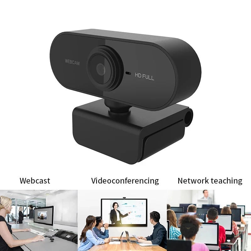 

Full HD Webcam 1080P Computer PC Web Camera with Microphone Rotating Cameras for Live Broadcast Video Call Conference Work