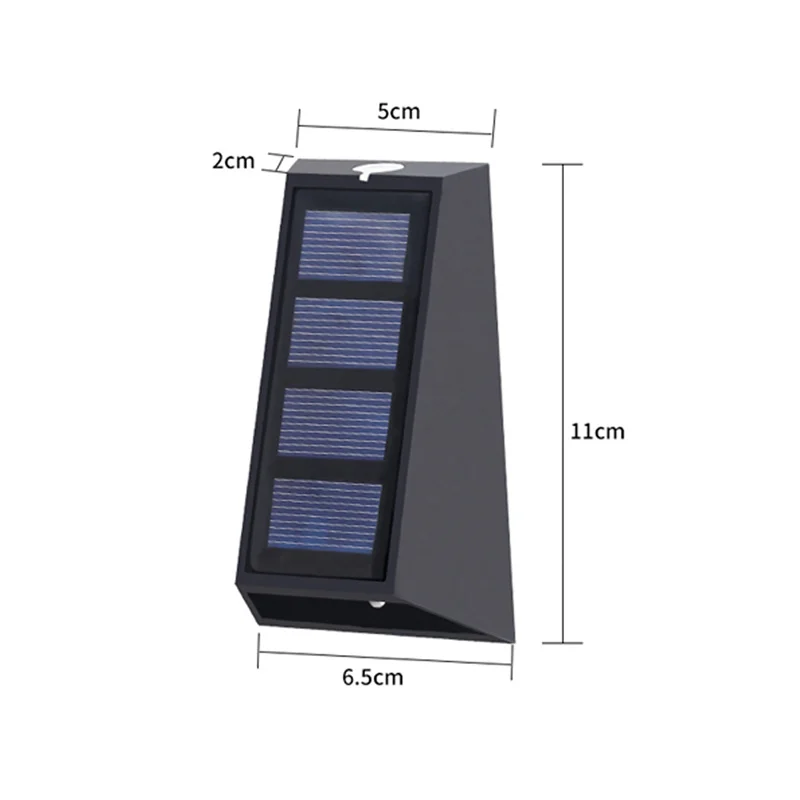 2Pc Color colector Solar luces al aire libre impermeable Sensor de noche Auto en Off accionada Solar montado en la pared de luz de la noche de Patio camino Patio-2