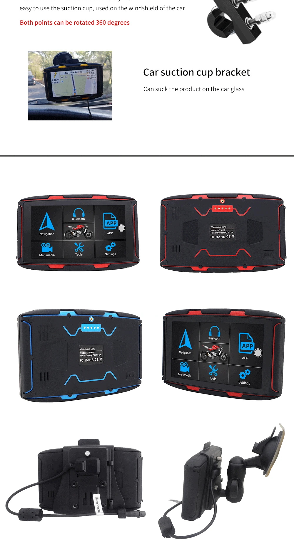 5 дюймов ips сенсорный экран автомобиля Аксессуары для gps Moto gps-навигатор для грузовика системы портативный 16 Гб fm-передатчик gps навигатор