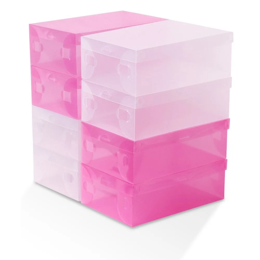 Новинка 2018 прозрачная коробка для обуви новый цветной пластиковый ящик хранения