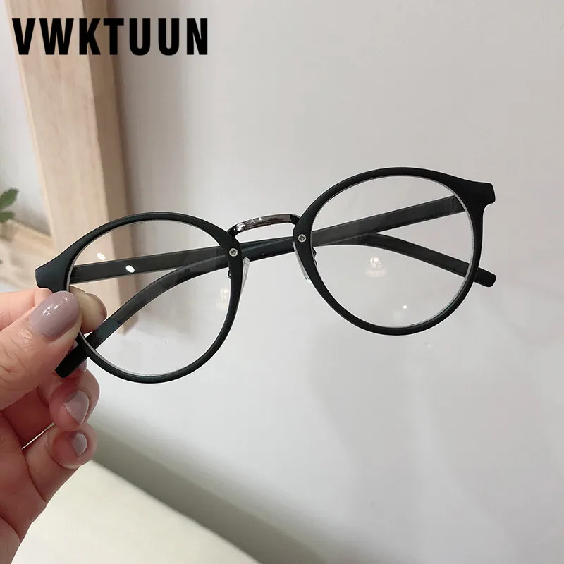 VWKTUUN, круглые очки, оправа, прозрачные линзы, очки, Ретро стиль, металл, близорукость, очки, оправа, поддельные очки, студенческие оптические очки, оправа