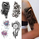 Водонепроницаемая Временная наклейка на татуировку, 1 лист, Маска, воин, Череп, Сова, мигание, татуировки, боди-арт, рукав, для мужчин и женщин