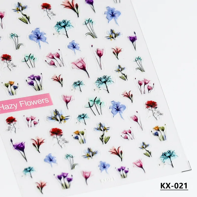 

Nail Stickers Japanese 5D Embossed Nail Stickers Pro Frosted Thin Stereo Nail Stickers Rose Letter Decal Stickers for Nail Art