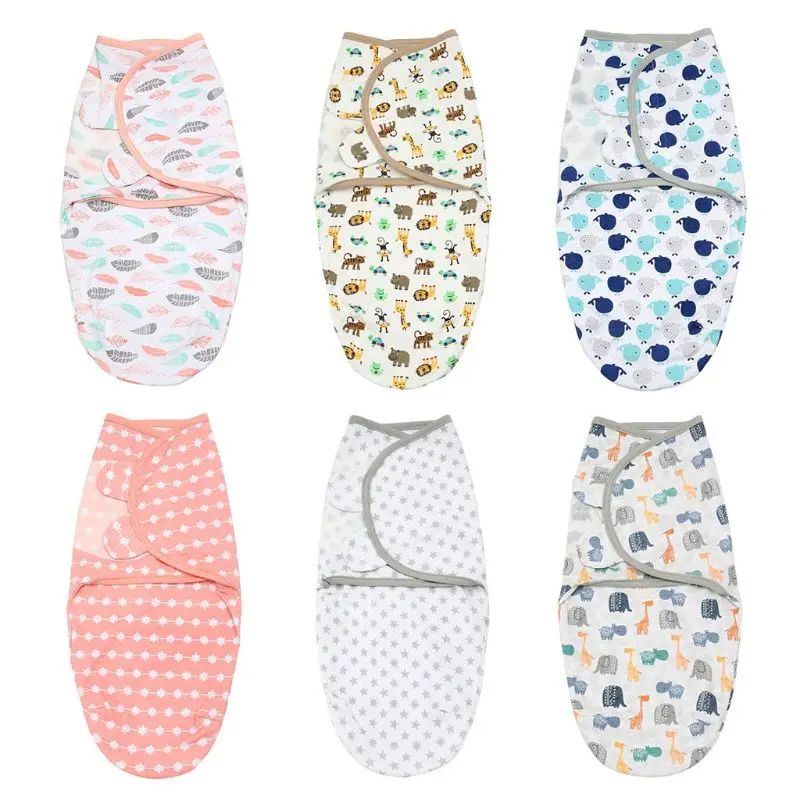 

Newborn Baby Swaddle Blanket Soft Warm Wrap Spring Summer Sleeping Bag Sleepsack K1KC