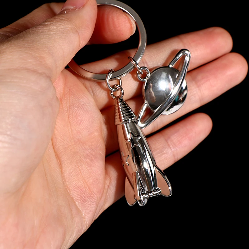 

Новинка, металлический брелок для ключей, планета, космический корабль