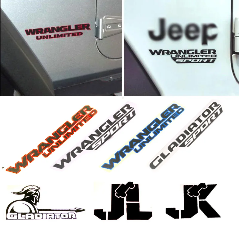 Наклейки виниловые для Jeep Wrangler TJ JK CJ YK JL XJ 2 шт. | Автомобили и мотоциклы