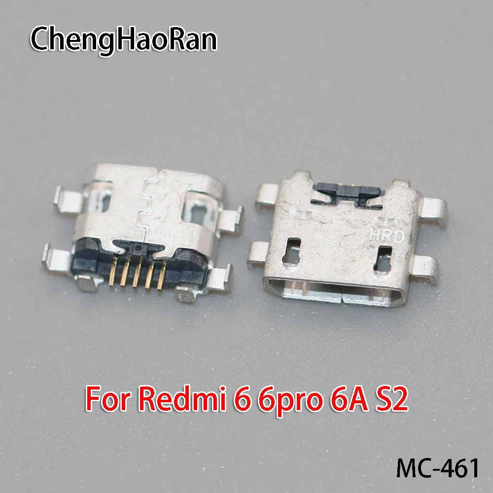 ChengHaoRan 1 шт./лот Micro USB зарядный порт для Redmi 6 6pro 6A S2/NOTE 5A ремонт мобильного разъема