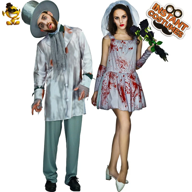 Areqw Мужская обувь костюм Косплэй призрак Невеста и жених нарядное платье ужас