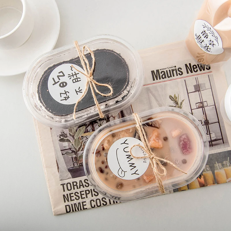 50 шт. креативная пластиковая миска коробки для упаковки фруктов и салатов